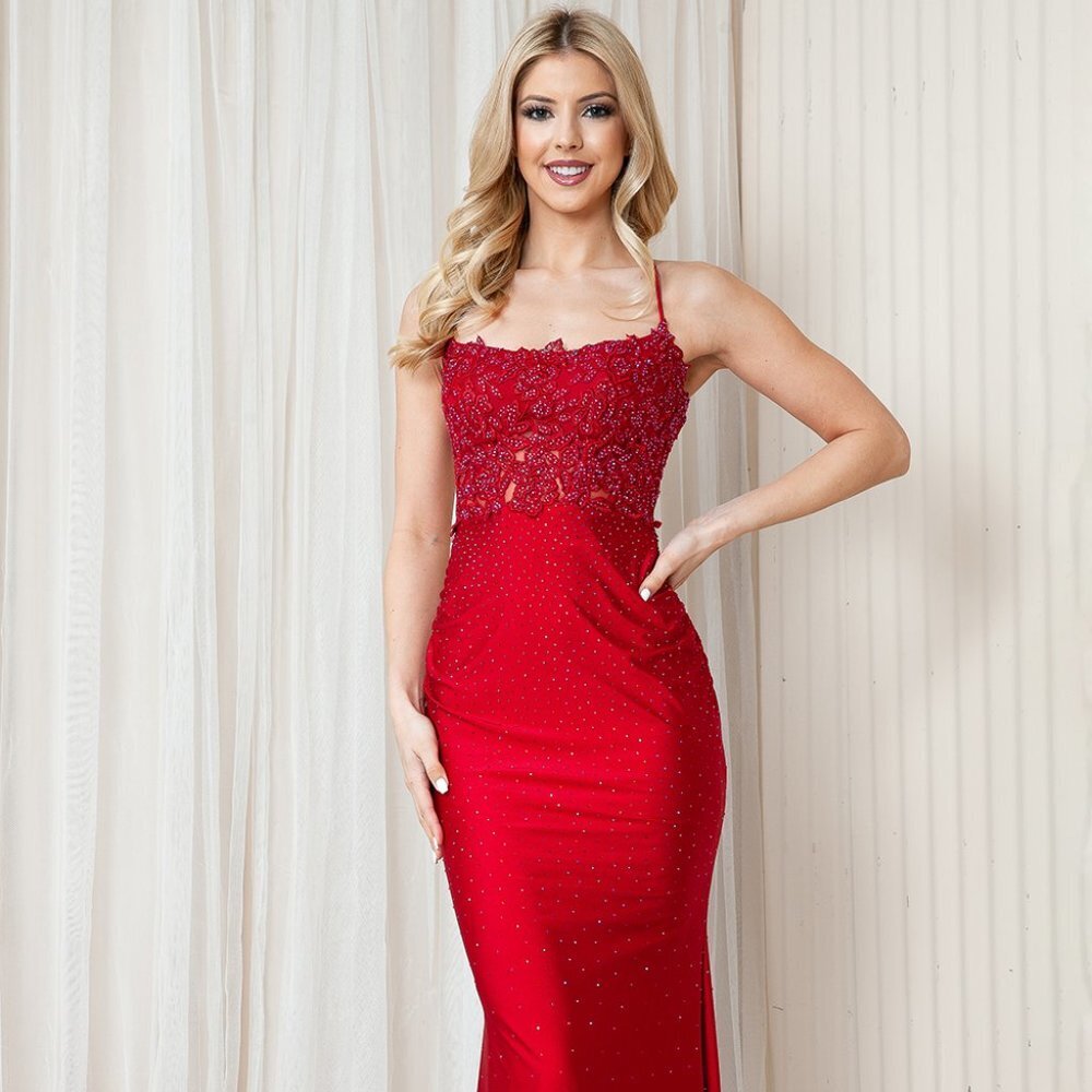 NEW JERSEY LONG OFF THE SHOULDER SLEEVELESS DRESS WITH ZIPPER BACK AC TM1001